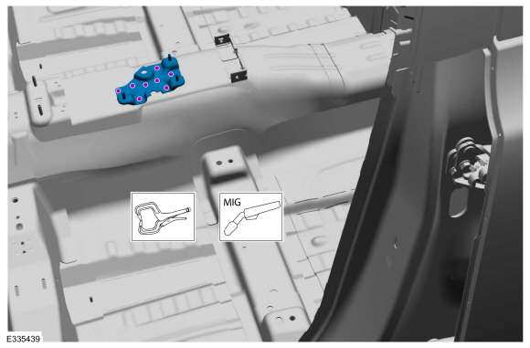 Ford Fusion. Front Floor Panel Bracket and Support. Removal and Installation