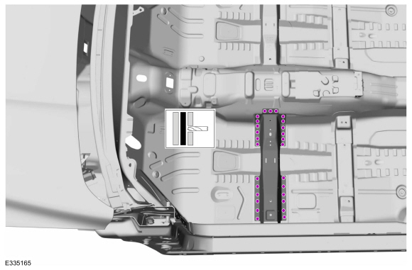 Ford Fusion. Front Floor Panel Upper Front Crossmember. Removal and Installation