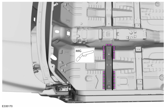 Ford Fusion. Front Floor Panel Upper Front Crossmember. Removal and Installation