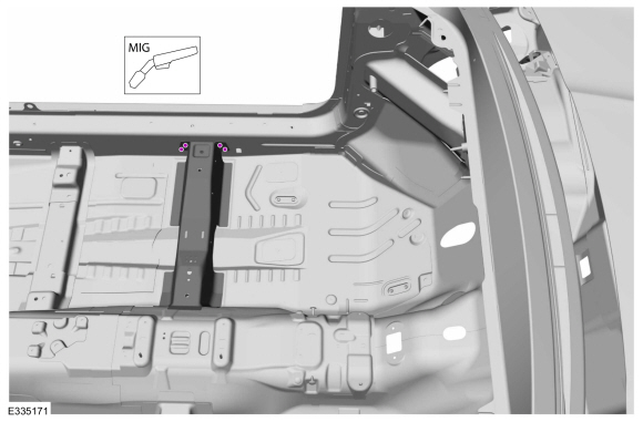 Ford Fusion. Front Floor Panel Upper Front Crossmember. Removal and Installation