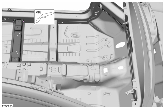 Ford Fusion. Front Floor Panel Upper Rear Crossmember. Removal and Installation