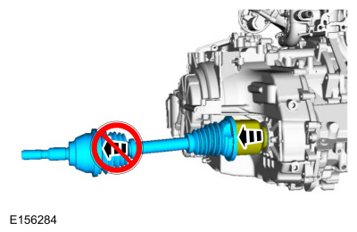 Ford Fusion. Front Halfshaft LH. Removal and Installation