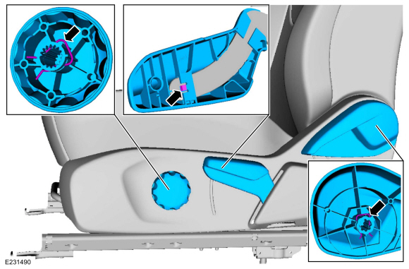 Ford Fusion. Front Seat Backrest. Removal and Installation