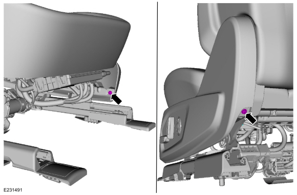 Ford Fusion. Front Seat Backrest. Removal and Installation