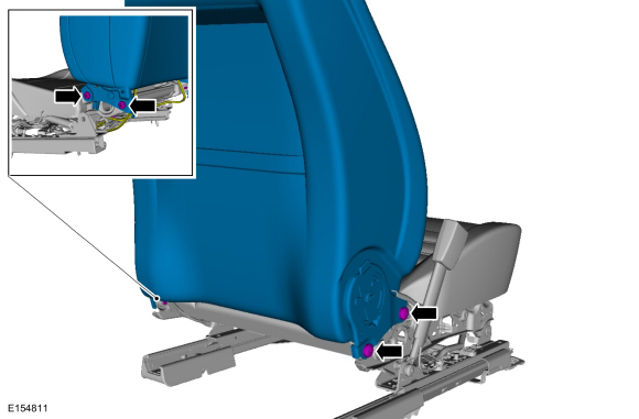 Ford Fusion. Front Seat Backrest. Removal and Installation