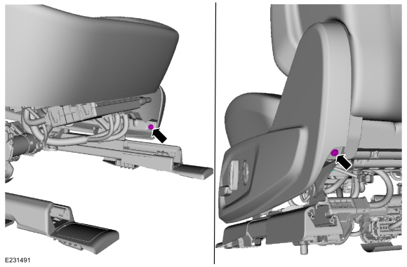 Ford Fusion. Front Seat Lumbar Assembly. Removal and Installation