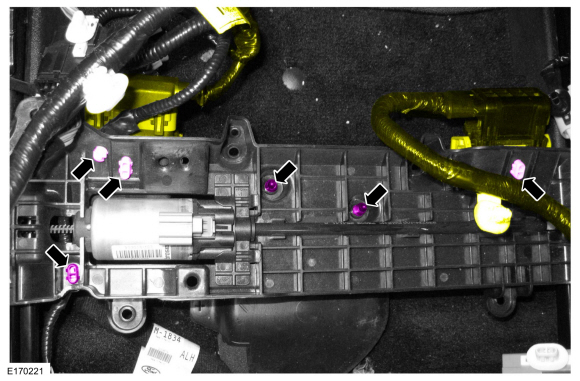 Ford Fusion. Front Seat Track Motor. Removal and Installation