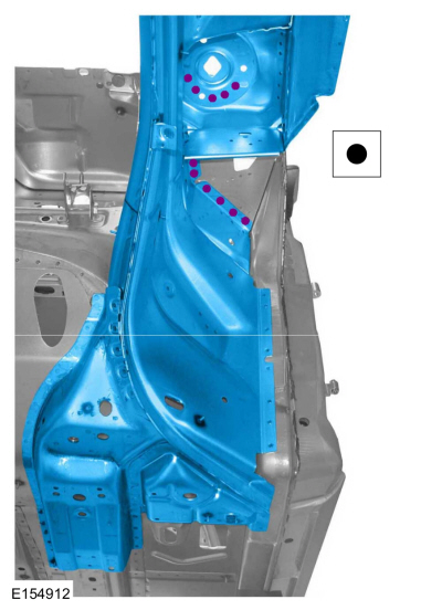 Ford Fusion. Front Side Member and Fender Apron Panel LH. Removal and Installation