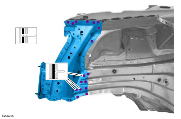 Ford Fusion. Front Side Member Section. Removal and Installation