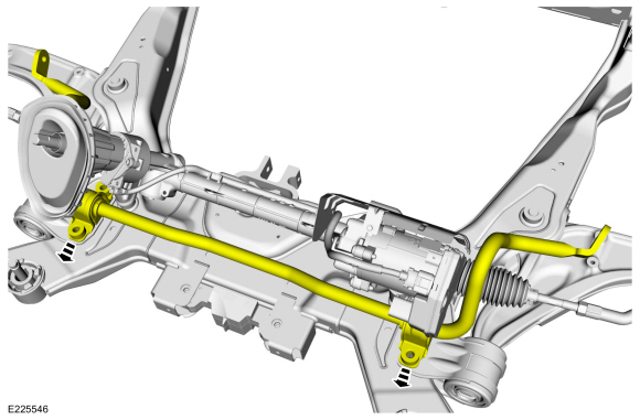 Ford Fusion. Front Stabilizer Bar Bushing. Removal and Installation
