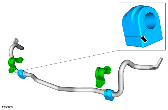 Ford Fusion. Front Stabilizer Bar Bushing. Removal and Installation