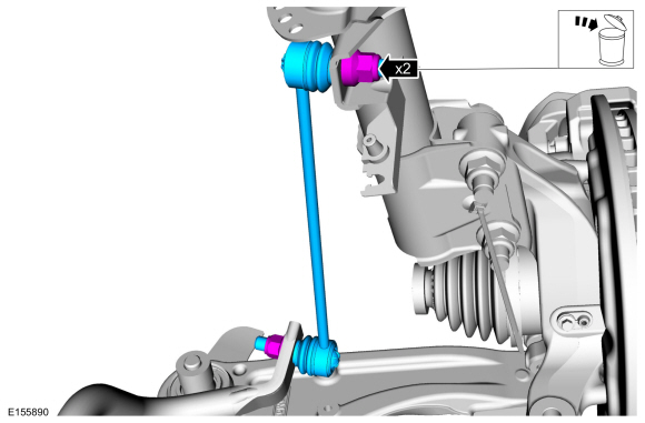 Ford Fusion. Front Stabilizer Bar Link. Removal and Installation