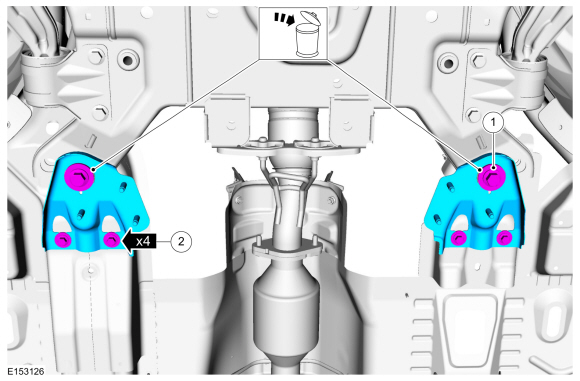 Ford Fusion. Front Subframe - 1.5L EcoBoost (118kW/160PS) – I4/2.0L EcoBoost (184kW/250PS) – MI4/2.5L Duratec (125kW/170PS). Removal and Installation