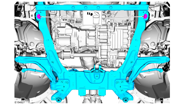 Ford Fusion. Front Subframe - 1.5L EcoBoost (118kW/160PS) – I4/2.0L EcoBoost (184kW/250PS) – MI4/2.5L Duratec (125kW/170PS). Removal and Installation