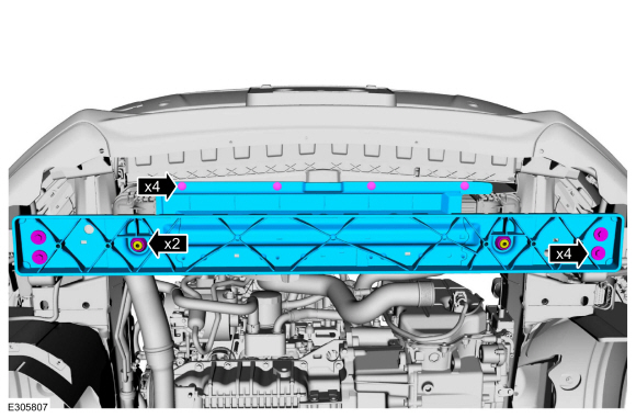 Ford Fusion. Front Subframe - 2.7L EcoBoost (238kW/324PS). Removal and Installation