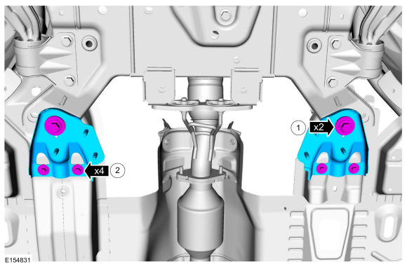 Ford Fusion. Front Subframe - 2.7L EcoBoost (238kW/324PS). Removal and Installation