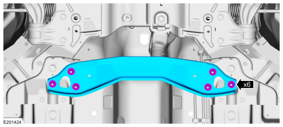 Ford Fusion. Front Subframe - 2.7L EcoBoost (238kW/324PS). Removal and Installation