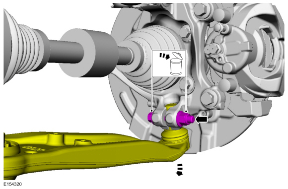 Ford Fusion. Front Wheel Bearing and Wheel Hub. Removal and Installation