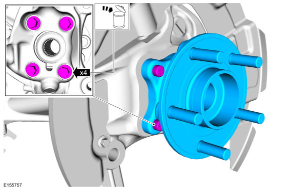 Ford Fusion. Front Wheel Bearing and Wheel Hub. Removal and Installation