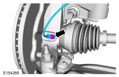 Ford Fusion. Front Wheel Speed Sensor. Removal and Installation