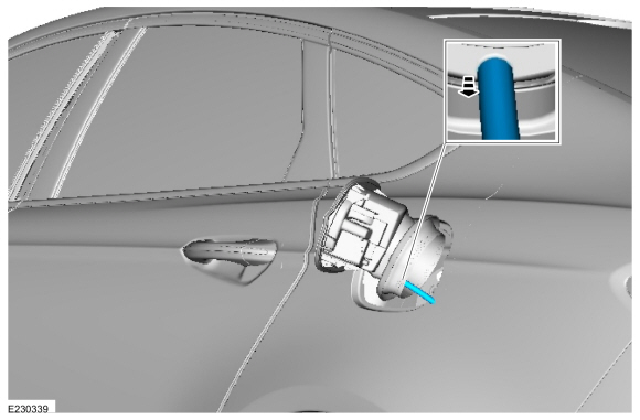 Ford Fusion. Fuel Filler Door Assembly. Removal and Installation