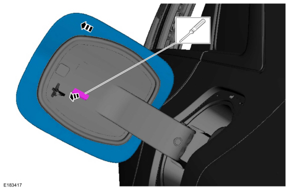 Ford Fusion. Fuel Filler Door. Removal and Installation