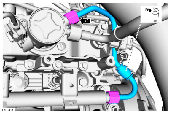 Ford Fusion. Fuel Rail. Removal and Installation