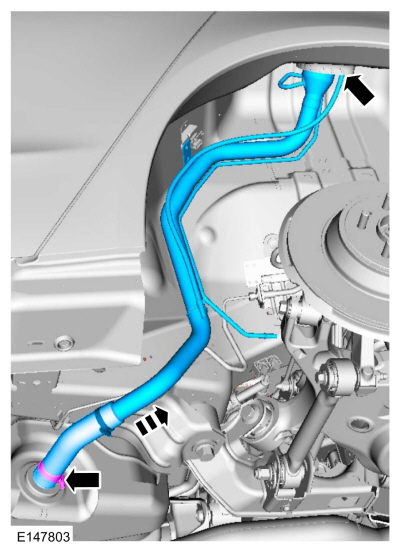 Ford Fusion. Fuel Tank Filler Pipe. Removal and Installation