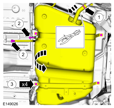 Ford Fusion. Fuel Tank. Removal and Installation