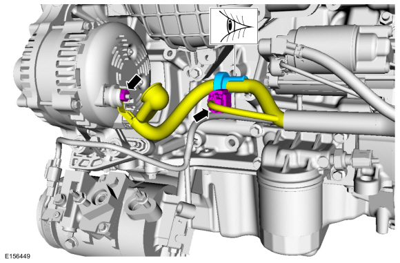 Ford Fusion. Generator Current Sensor. Removal and Installation