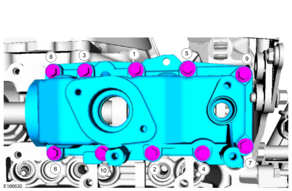 Ford Fusion. High-Pressure Fuel Pump Drive Unit. Removal and Installation