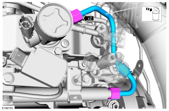 Ford Fusion. High-Pressure Fuel Pump. Removal and Installation