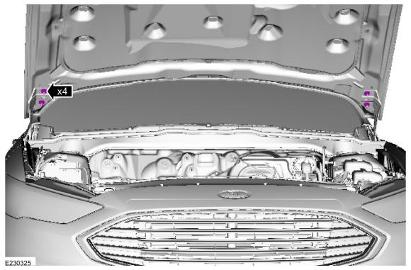 Ford Fusion. Hood Alignment. General Procedures