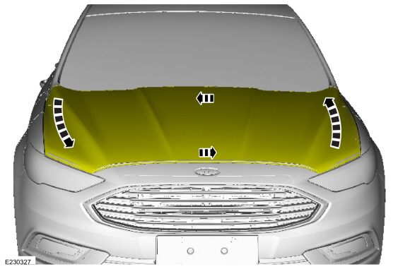 Ford Fusion. Hood Alignment. General Procedures
