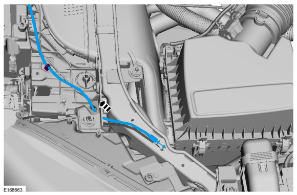 Ford Fusion. Hood Latch Release Cable. Removal and Installation