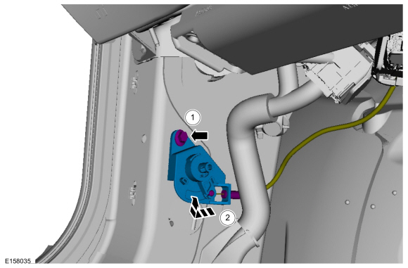 Ford Fusion. Hood Latch Release Cable. Removal and Installation