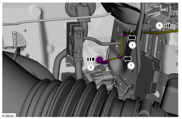 Ford Fusion. Hood Latch Release Cable. Removal and Installation