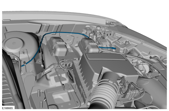 Ford Fusion. Hood Latch Release Cable. Removal and Installation