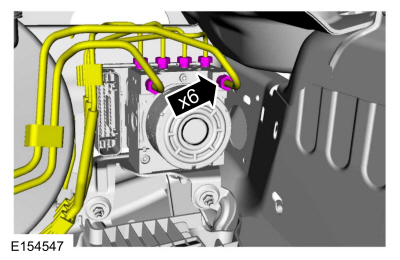 Ford Fusion. Hydraulic Control Unit (HCU). Removal and Installation