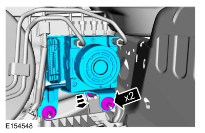 Ford Fusion. Hydraulic Control Unit (HCU). Removal and Installation