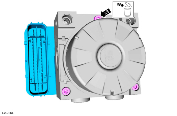 Ford Fusion. Hydraulic Control Unit (HCU). Removal and Installation