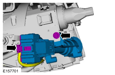 Ford Fusion. Ignition Lock Cylinder Housing. Removal and Installation