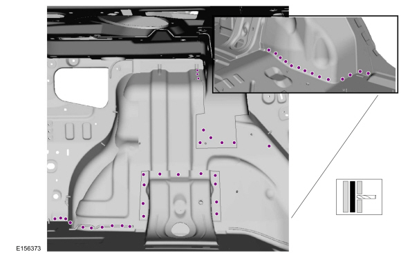 Ford Fusion. Inner Quarter Panel and Wheelhouse. Removal and Installation