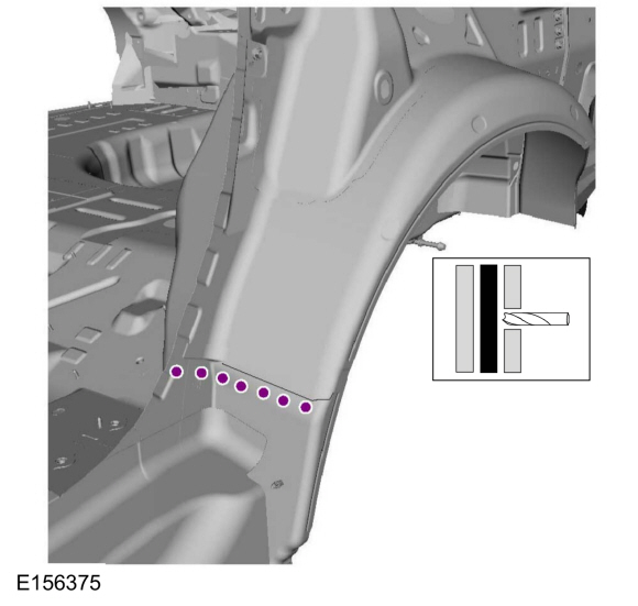 Ford Fusion. Inner Quarter Panel and Wheelhouse. Removal and Installation