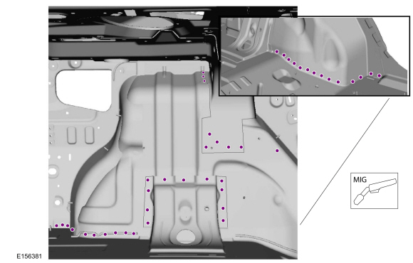 Ford Fusion. Inner Quarter Panel and Wheelhouse. Removal and Installation