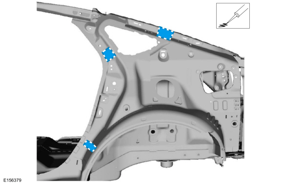 Ford Fusion. Inner Quarter Panel and Wheelhouse. Removal and Installation