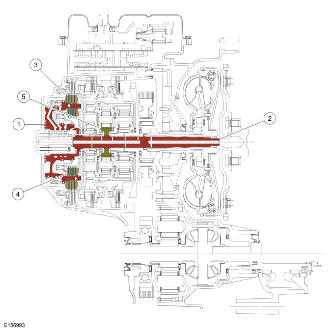 Ford Fusion. Input Shaft. Description and Operation