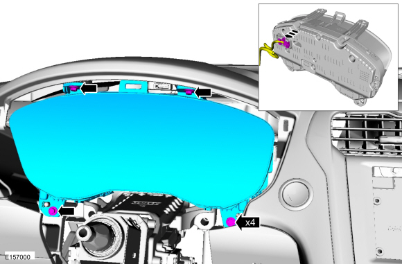 Ford Fusion. Instrument Panel Upper Section. Removal and Installation