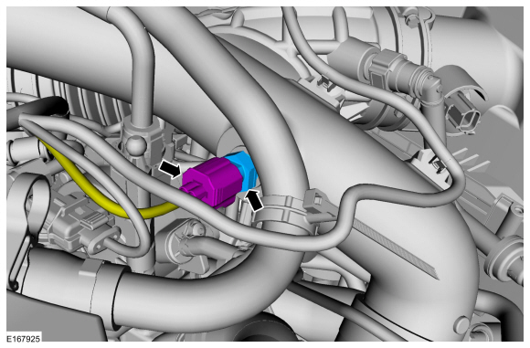 Ford Fusion. Intake Air Temperature 2 (IAT2) Sensor. Removal and Installation