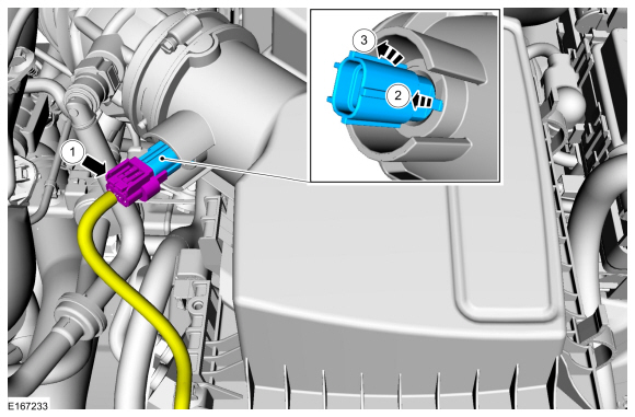 Ford Fusion. Intake Air Temperature (IAT) Sensor. Removal and Installation